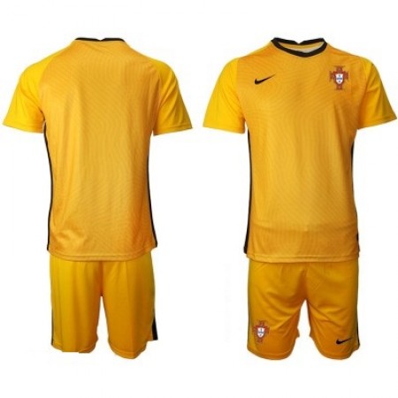 Completo Calcio Portogallo Portiere Bambino Divisa Trasferta Euro 2020